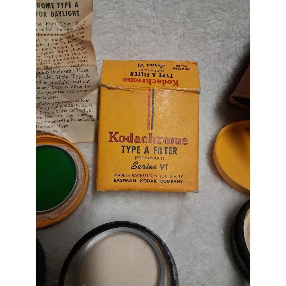 Vintage Kodak Case with Assorted Filters